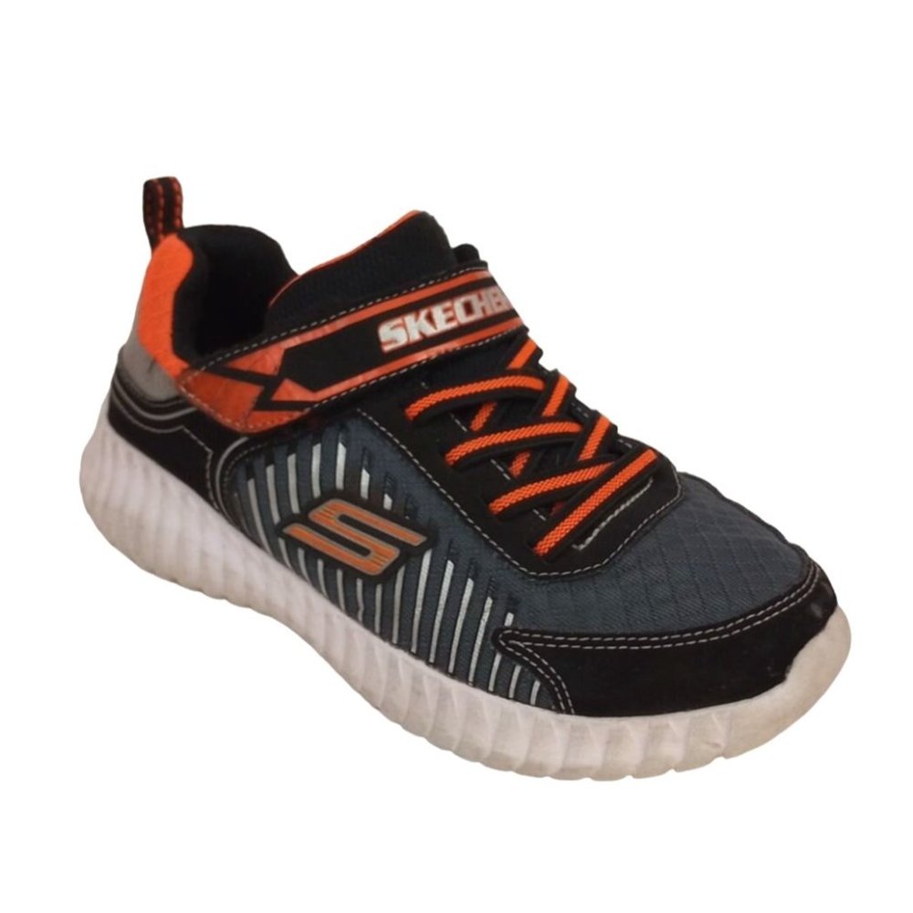 Skechers kids sneakers size 1.5 orange black